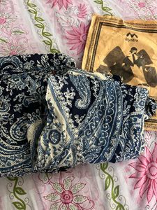 Elegant Blue Paisley Kurta Set