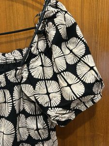 Chic Black &amp; White Midi Dress