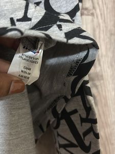 Grey Letter Print Cropped Sweatshirt