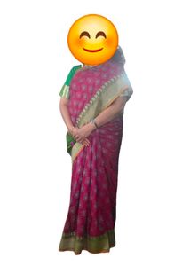 Beautiful Banarsee Kanchivaram hybrid saree