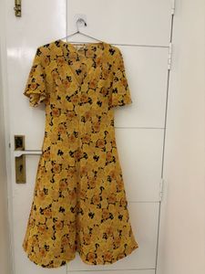 V neck floral dress