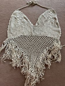 Boho Crochet Swimsuit Cover-Up Top
