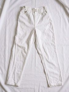 White High-Waisted Pants