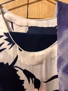 White And Blue Satin Suit