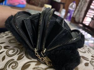 Trendy Fur Material Small Wallet