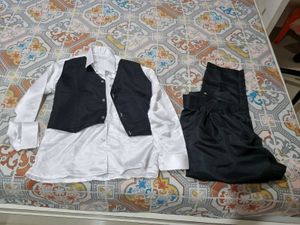 Kids Shirt with attached Vest &amp; Pants Set