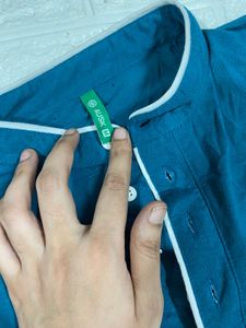 Teal Long Sleeve Men's Shirt