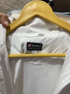 lotto Sleeveless White Zip-Up Jacket