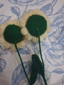 Handmade Crochet Sunflower Decorations