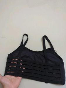 Simple Black Sports Bra