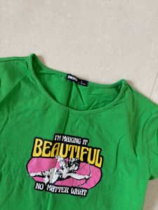 Vibrant Green Graphic Tee