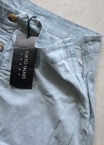 Light Blue Button-Down Skirt