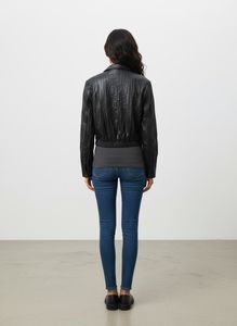 Chic Black Faux Leather Jacket
