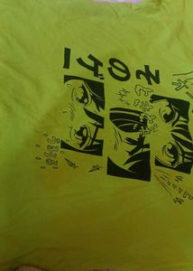 Lime Green Anime Graphic Tee