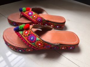 Multicoloured Ethnic Sandal - Size UK 5