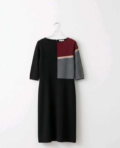 Chic Color Block Knit Dress