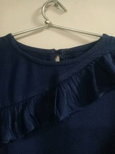 Dark Blue Colour Crop Top