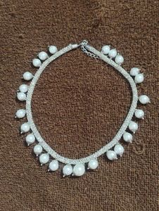 Elegant Pearl & Silver Necklace