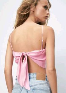 Pink satin Camisole Top