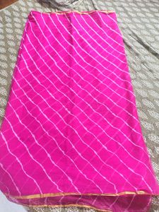 Vibrant Pink lahariai Saree