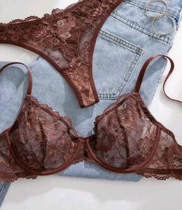 Lace Bralette &amp; Thong Set