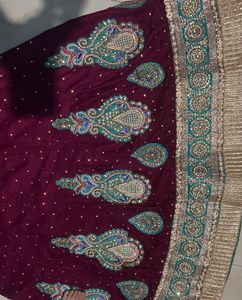 mauve &amp; Gold Indian Blouse lungha