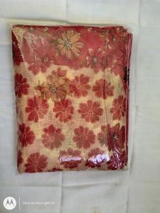Floral Print Saree with FREE Towel |