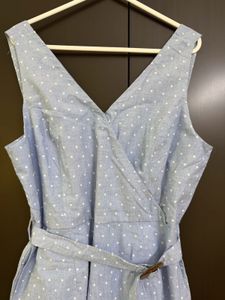 Light Blue Polka Dot Jumpsuit