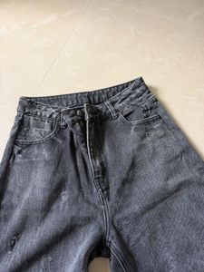 28 waist Distressed Grey Flare Jeans