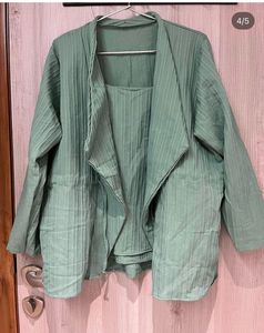 Stylish Striped Duster Jacket