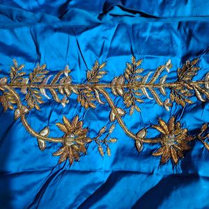Exquisite Blue indowestern with Gold Embroidery