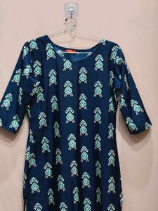 Stylish Blue Printed Kurta
