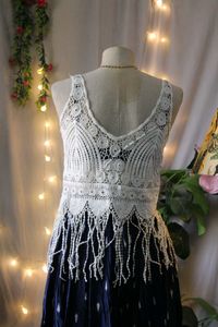 Boho Crochet Fringe Crop Top