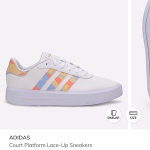Adidas White Sneakers with Colorful Accents