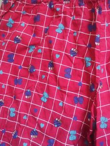Red Plaid Patterned Shorts