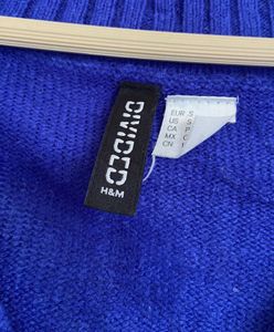 Blue Argyle V-Neck Sweater