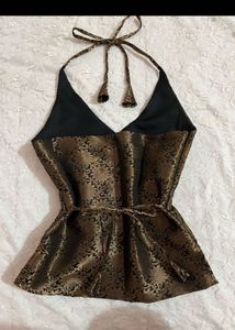 Vintage royal Brocade Halter Top