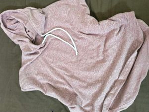Casual Pink Sleeveless Hoodie Top