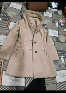 Cozy Beige Hooded Coat and dress free