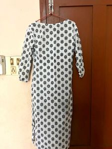 Black and White Printed Kurta