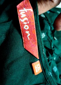 Fusion Green Printed Kurta