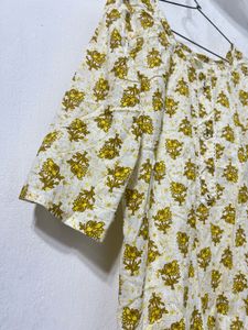 Beautiful Yellow Floral Print Kurta