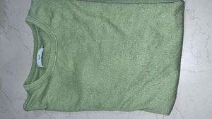 Solid Green Relaxed Fit T-Shirt