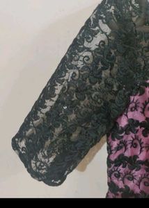Pink &amp; Black Lace dress