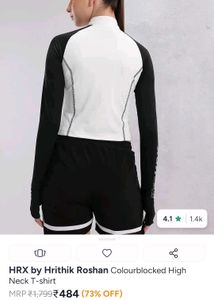 HRX Comfortable Grey &amp; Black T-Shirt