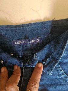 Stylish monte carlo Blue Denim Shorts