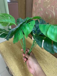 2 Pcs Artificial Monstera Plant