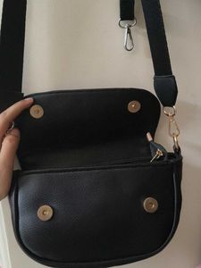 Adjustable Chic Black Shoulder Bag