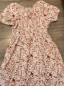 Boho Floral Print Midi Dress