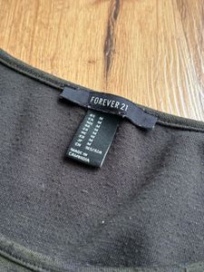 Olive Green Cropped T-Shirt